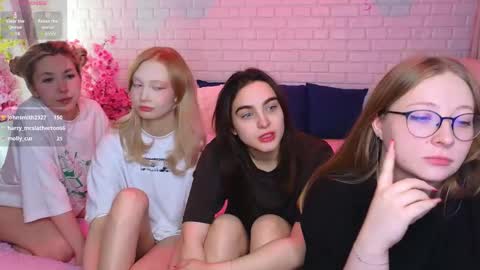 Merlizz Eva Jane Mila Nicole  left to right  online show from March 10, 2025, 11:49 pm