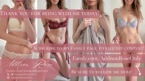 Snapshot of addieroseone chatting on January 31, 2025, 6:02 am Addison Rose I am currently away for the holiday weekend. Streams start again on 1242024. Enjoy the holiday online show from January 31, 2025, 6:02 am