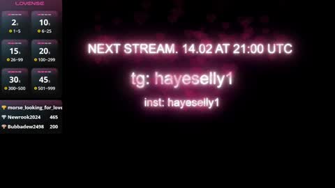Snapshot of ella_hayes chatting on February 13, 2025, 2:56 am Ella NEXT STREAM 1TH DECEMBER 1200 - 0800 AM AT MOSCOW TIME online show from February 13, 2025, 2:56 am