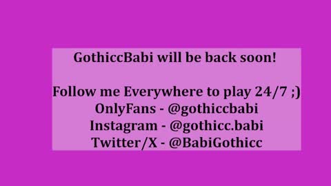 Gothicc Babi online show from December 31, 2024, 3:12 am