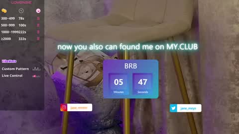 Snapshot of jane_meys chatting on January 22, 2025, 8:29 am your kitty JANE roawww online show from January 22, 2025, 8:29 am