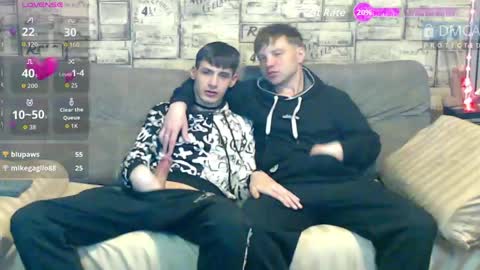 Max tall dark-haired guy with tattoos and Phil blond-haired online show from May 20, 2026, 4:40 am