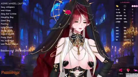 Snapshot of passionyx chatting on February 24, 2025, 3:23 am Succubus Nyx online show from February 24, 2025, 3:23 am