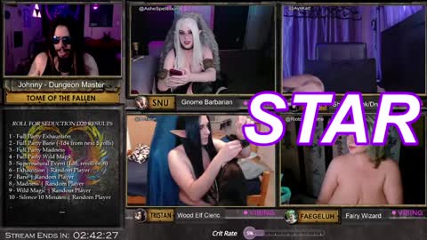 Snapshot of rollseduction chatting on January 8, 2025, 12:17 am Roll For Seduction online show from January 8, 2025, 12:17 am