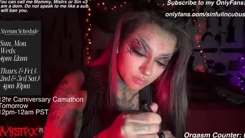 Mistrx Sin online show from January 18, 2025, 5:41 am