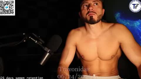 Snapshot of travonidas chatting on June 24, 2026, 1:32 pm Greek God online show from June 24, 2026, 1:32 pm