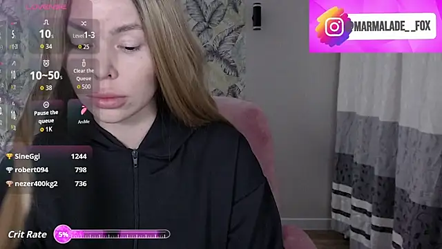 Marmalade Fox online show from April 6, 2026, 3:57 pm