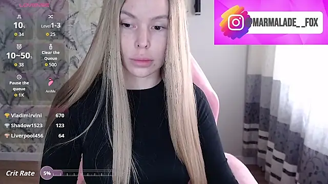 Marmalade Fox online show from April 18, 2026, 4:16 am