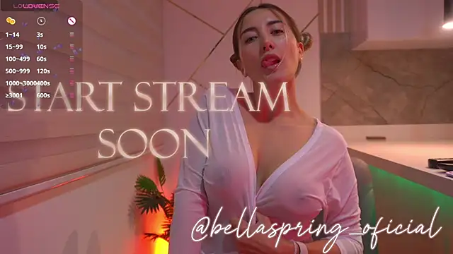 b3llaspringg online show from February 8, 2026, 8:45 pm