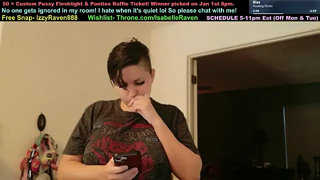 Snapshot of IsabelleRaven chatting on January 11, 2026, 8:03 pm IsabelleRaven online show from January 11, 2026, 8:03 pm