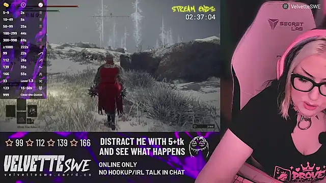 Snapshot of VelvetteSWE chatting on June 21, 2026, 5:59 pm VelvetteSWE online show from June 21, 2026, 5:59 pm