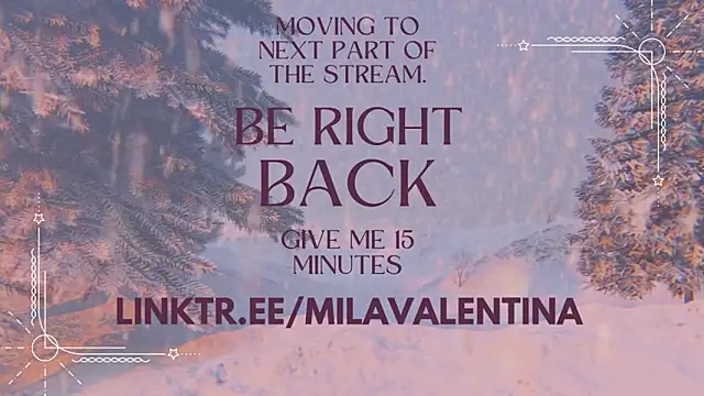 Snapshot of MilaValentina chatting on February 1, 2025, 3:30 am MilaValentina online show from February 1, 2025, 3:30 am