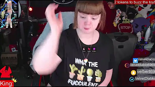 Snapshot of VelvetDiablo chatting on January 7, 2025, 12:13 am VelvetDiablo online show from January 7, 2025, 12:13 am