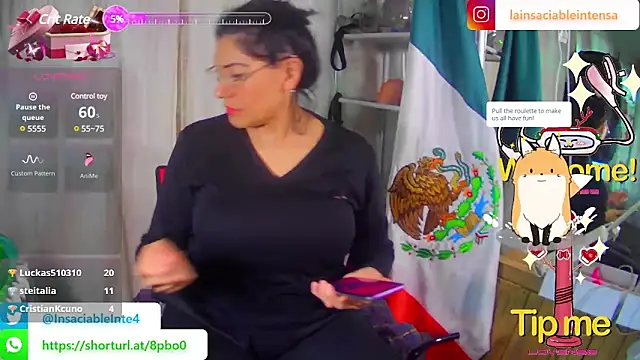 LaInsaciableIntensa online show from February 23, 2025, 9:26 pm