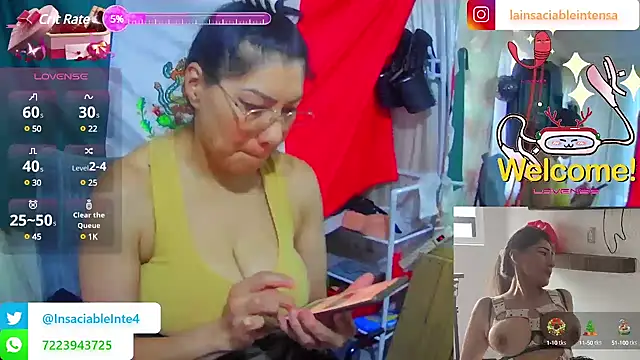 LaInsaciableIntensa online show from March 14, 2025, 9:32 pm