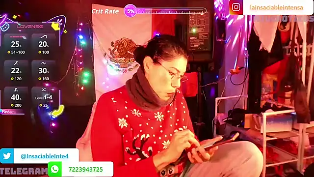 Snapshot of LaInsaciableIntensa chatting on April 23, 2026, 1:51 am LaInsaciableIntensa online show from April 23, 2026, 1:51 am