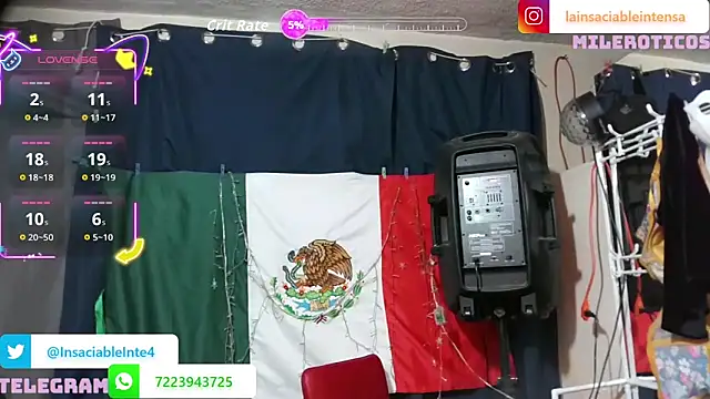 Snapshot of LaInsaciableIntensa chatting on April 30, 2026, 1:56 am LaInsaciableIntensa online show from April 30, 2026, 1:56 am