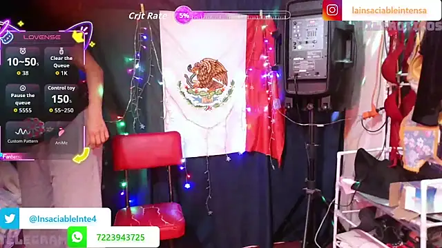 Snapshot of LaInsaciableIntensa chatting on May 3, 2026, 12:49 am LaInsaciableIntensa online show from May 3, 2026, 12:49 am