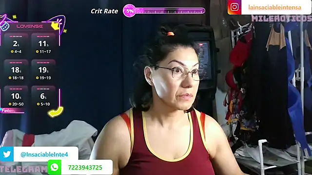 Snapshot of LaInsaciableIntensa chatting on May 21, 2026, 1:45 am LaInsaciableIntensa online show from May 21, 2026, 1:45 am
