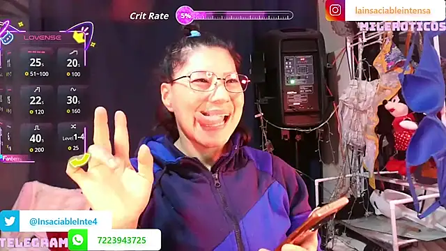 Snapshot of LaInsaciableIntensa chatting on May 27, 2026, 12:40 am LaInsaciableIntensa online show from May 27, 2026, 12:40 am