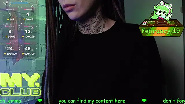 Witch Emma online show from February 19, 2026, 7:26 am