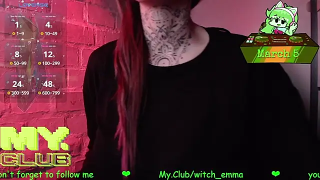 Witch Emma online show from March 5, 2026, 10:00 am